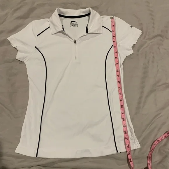 Slazenger Tech Golf Polo, Athletic Tee, Orange - Picture 11 of 13